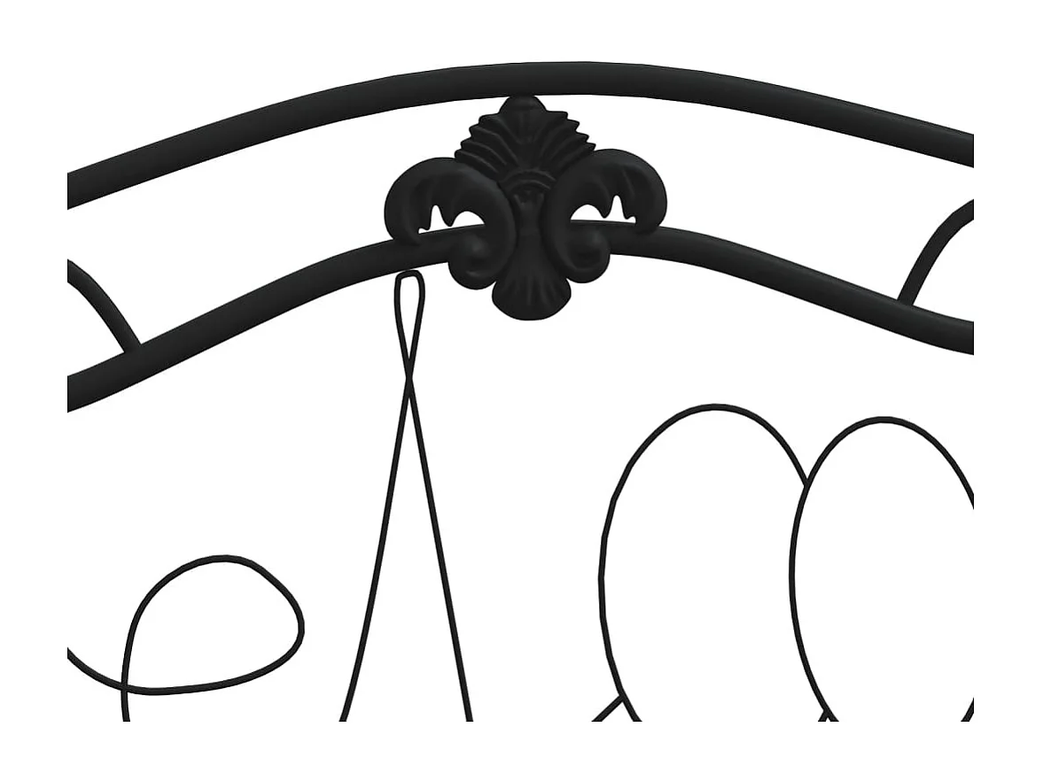 Banco de jardim de 2 lugares 104 cm aço preto