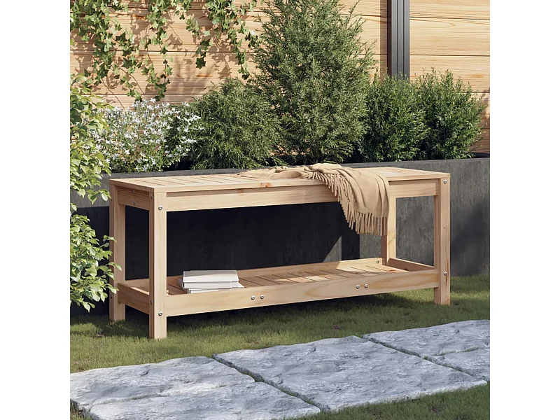 Banc de jardin 108x35x45 cm bois massif de pin