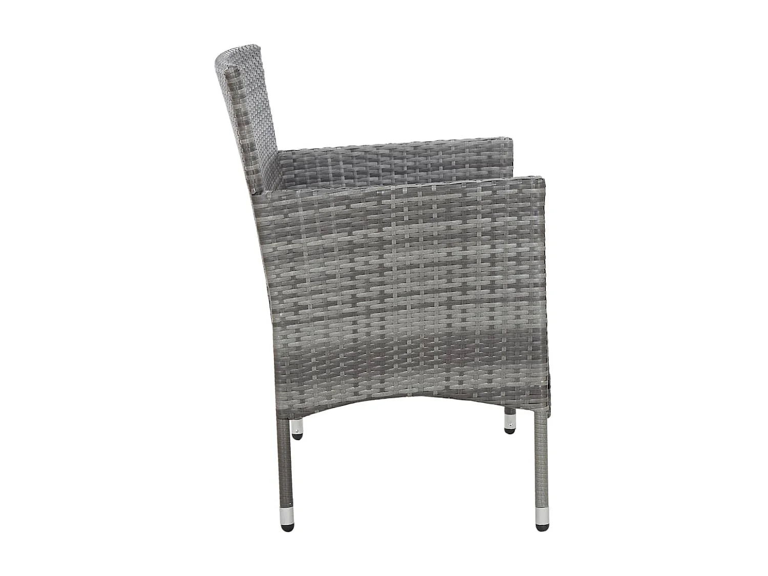 Banco de jardim 105 cm resina vime cinza