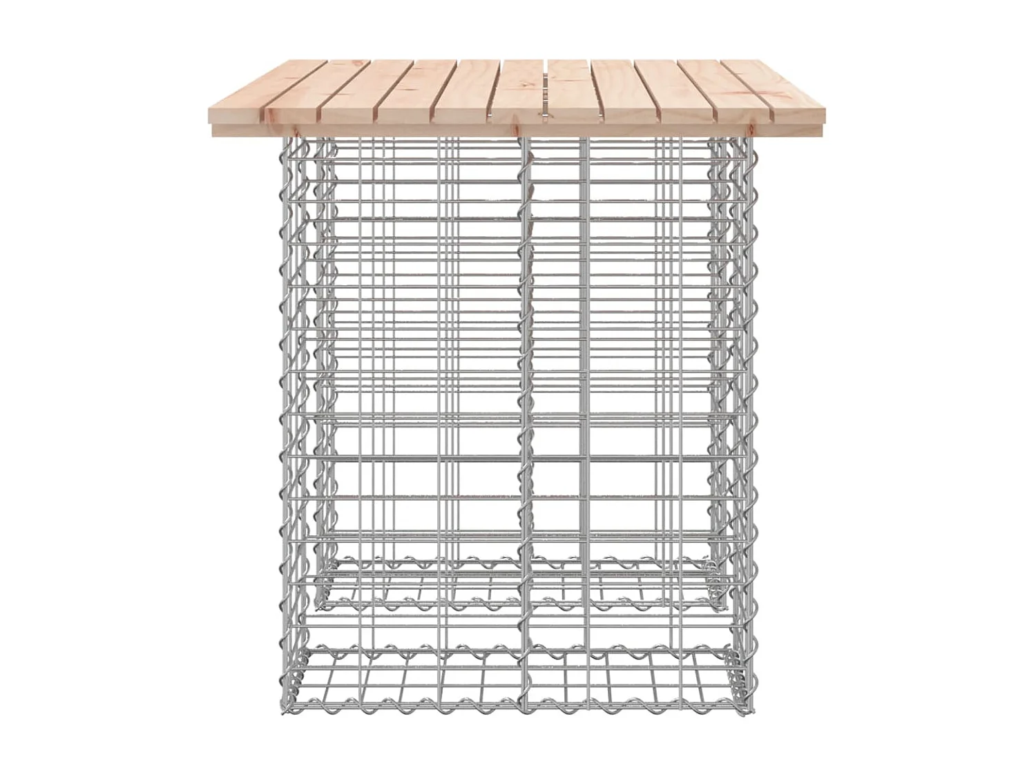 Panca da giardino Gabbione di design 100x70x72 cm in legno di pino massiccio