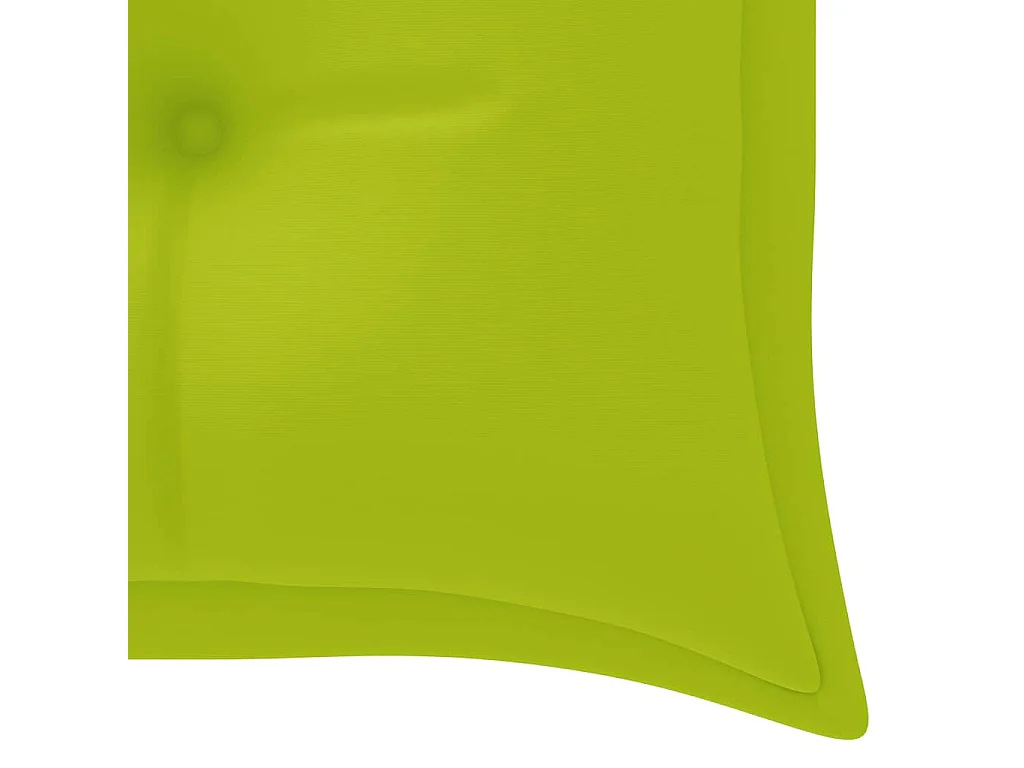 Banc Batavia avec coussin vert brillant 150 cm Bois teck massif