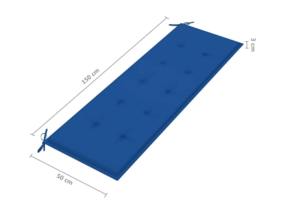 Banco de jardim com almofada 157 cm Madeira maciça de acácia