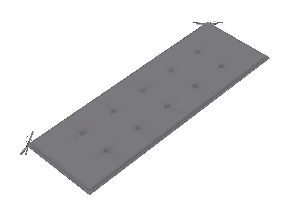 Banco de jardín apilable y cojín 159 cm Madera maciza de teca