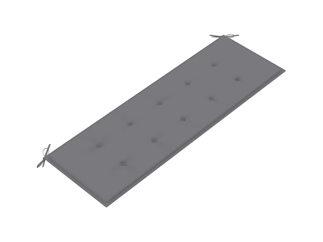 Banco de jardín apilable y cojín 159 cm Madera maciza de teca