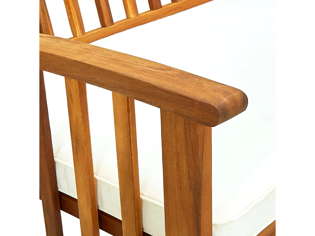 Banc de jardin avec coussin 147 cm Bois d'acacia massif