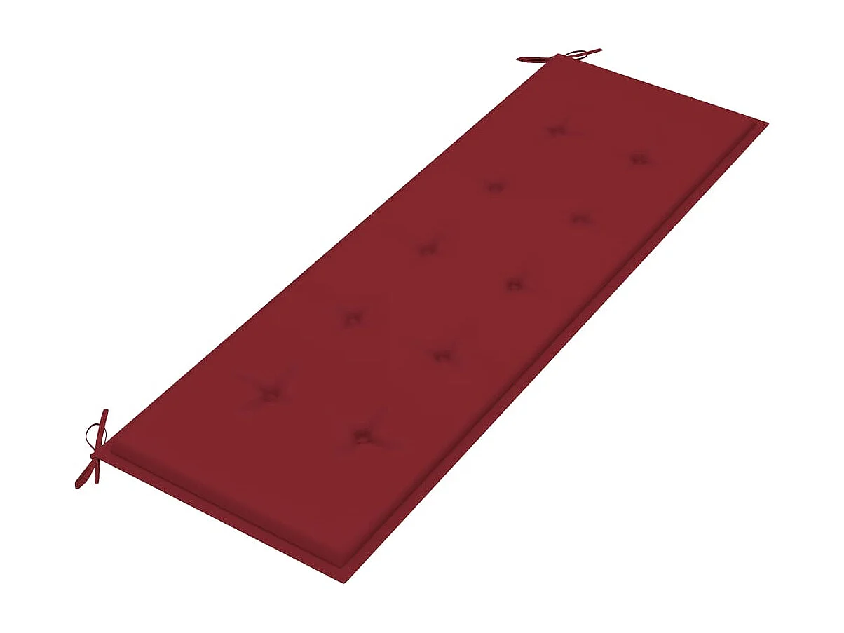 Banco de jardín apilable y cojín 159 cm Madera maciza de teca