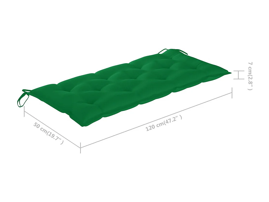 Gartenbank mit Kissen 120 cm Bambus