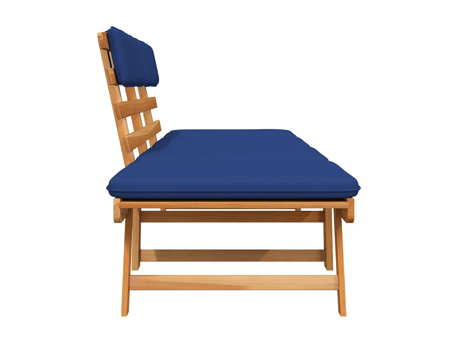 Banc de jardin avec coussins 2-en-1 190 cm Bois solide d'acacia