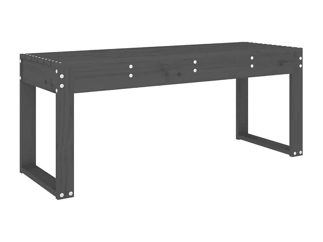 Grijze tuinbank 110x38x45 cm massief grenenhout