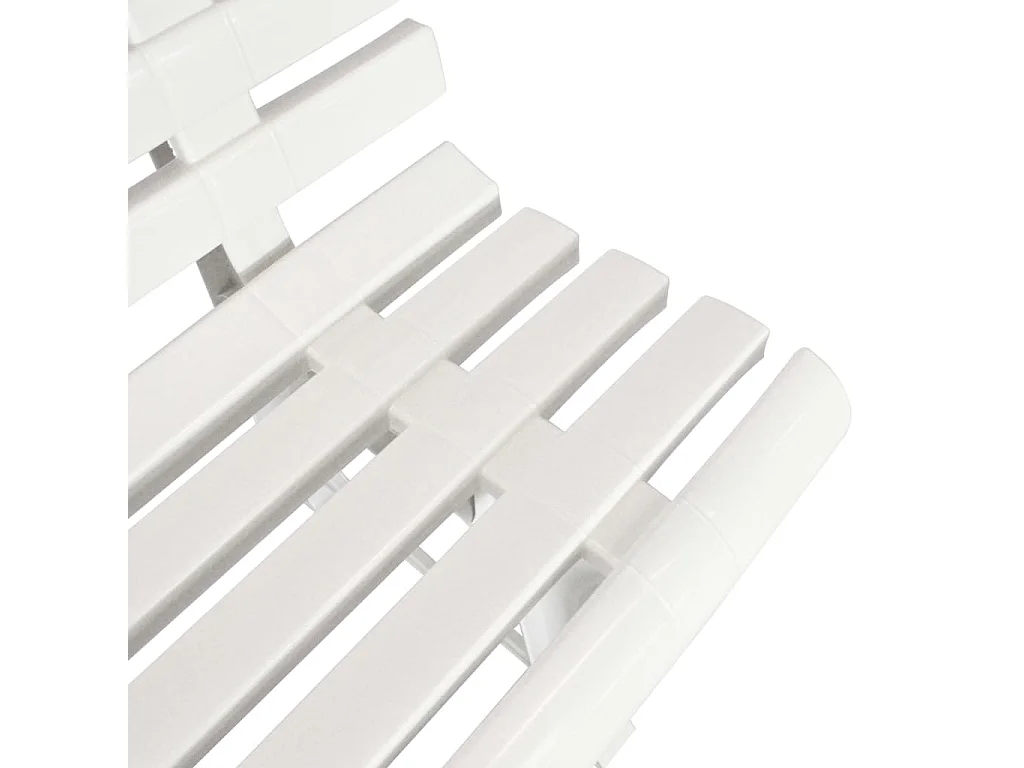 Panca da giardino 145,5 cm Plastica Bianca
