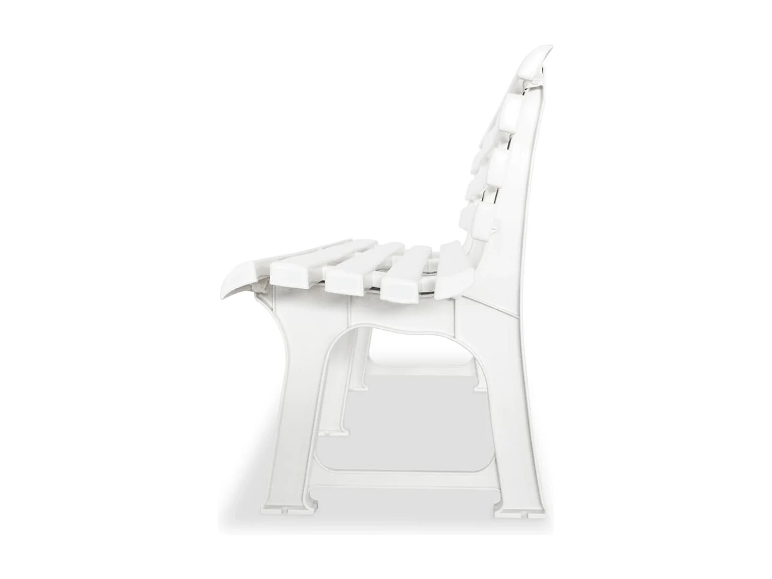 Banco de jardín 145,5 cm Plástico Blanco