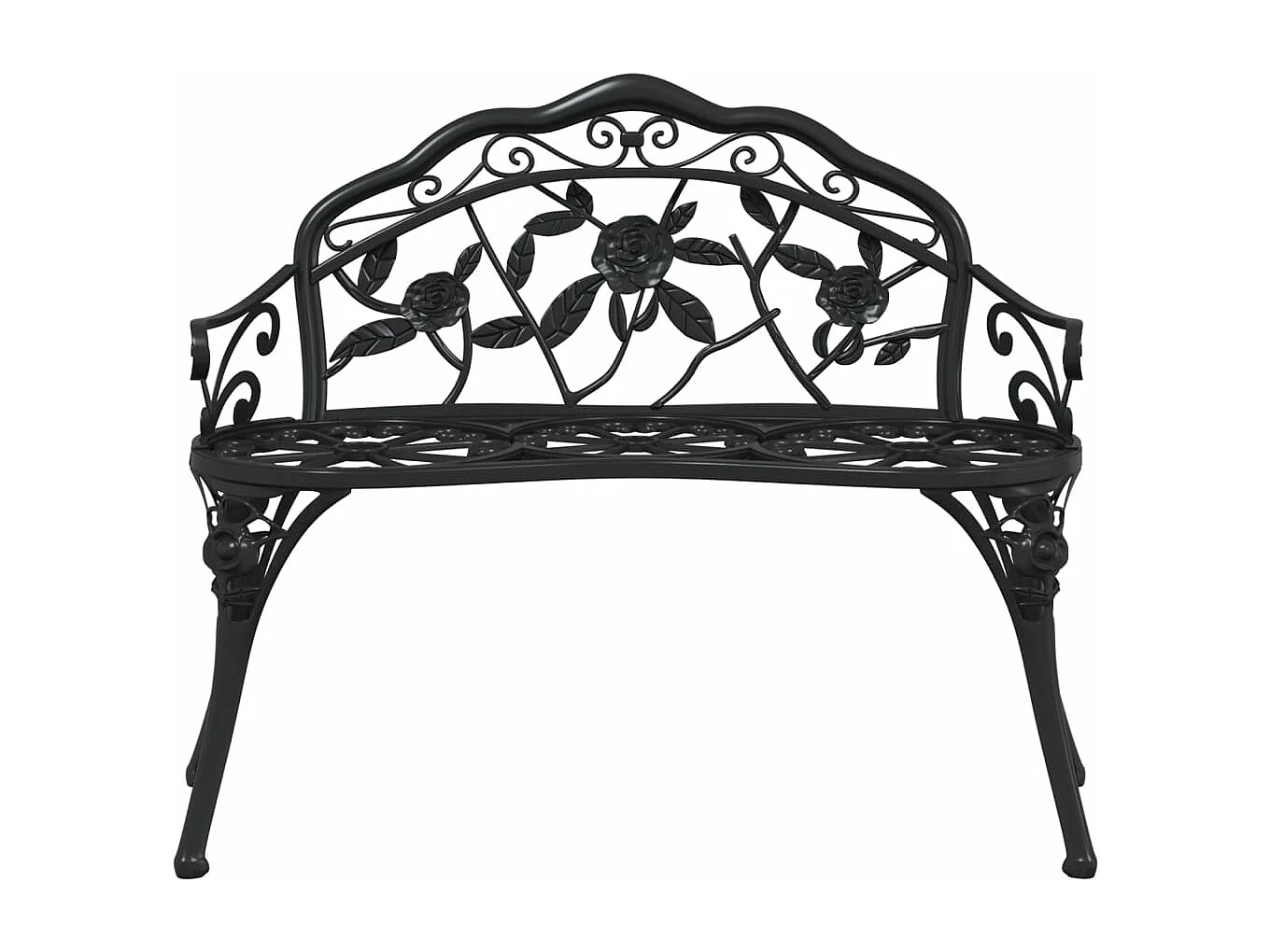 Banc de jardin 100 cm Aluminium coulé Noir