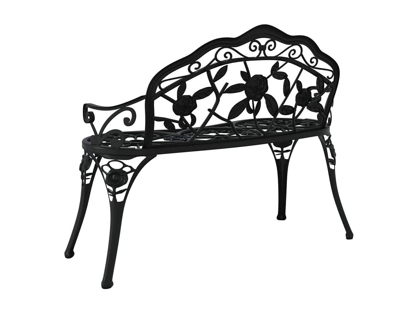 Banc de jardin 100 cm Aluminium coulé Noir