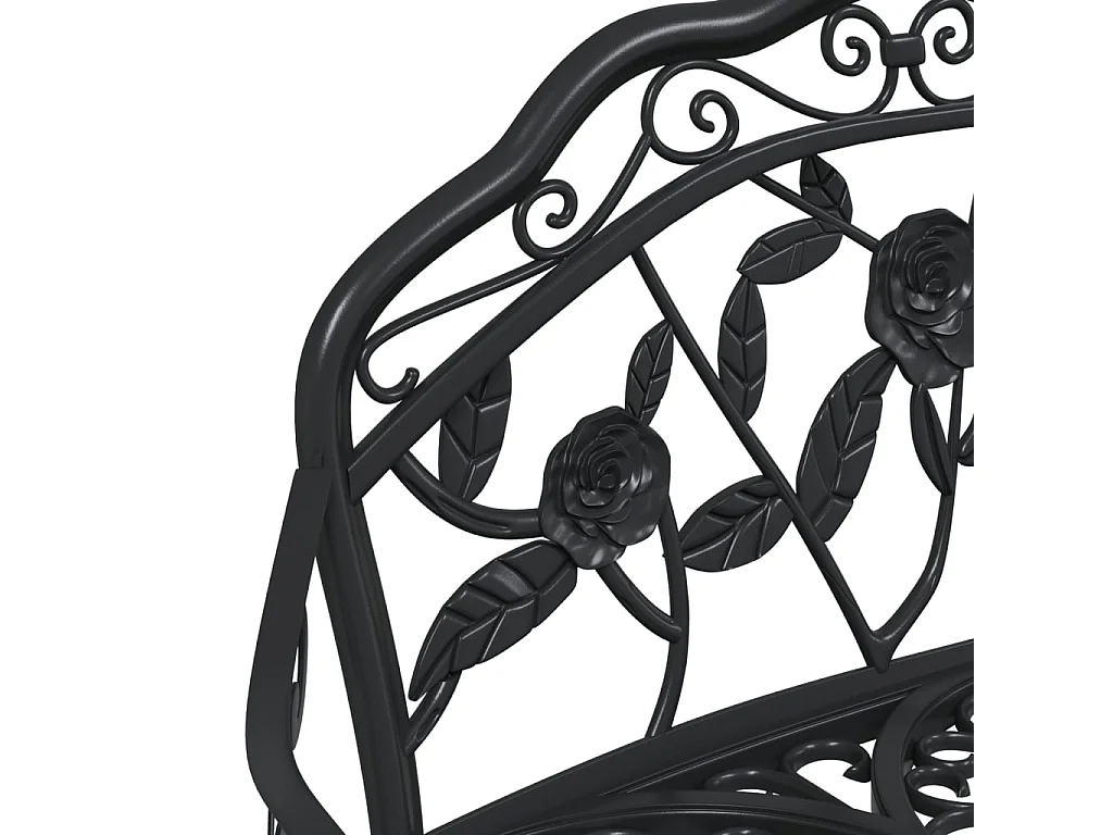 Banc de jardin 100 cm Aluminium coulé Noir