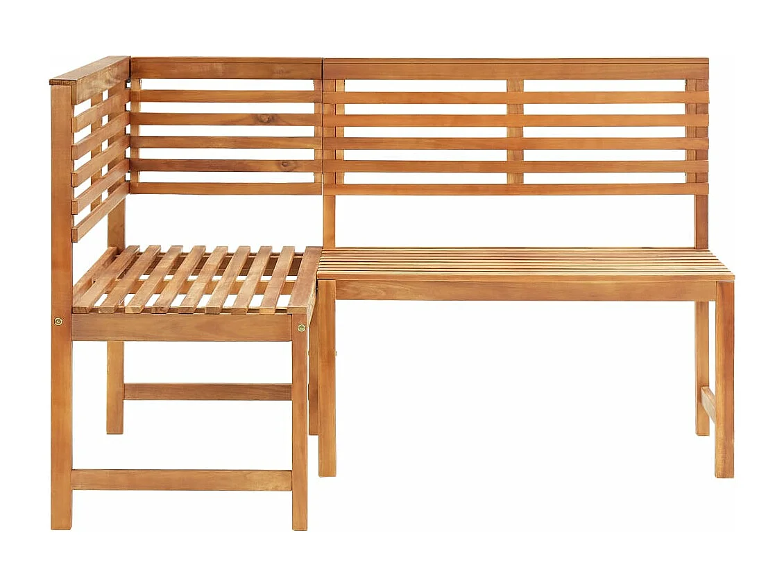 Banc d'angle de jardin 140 cm Bois solide d'acacia