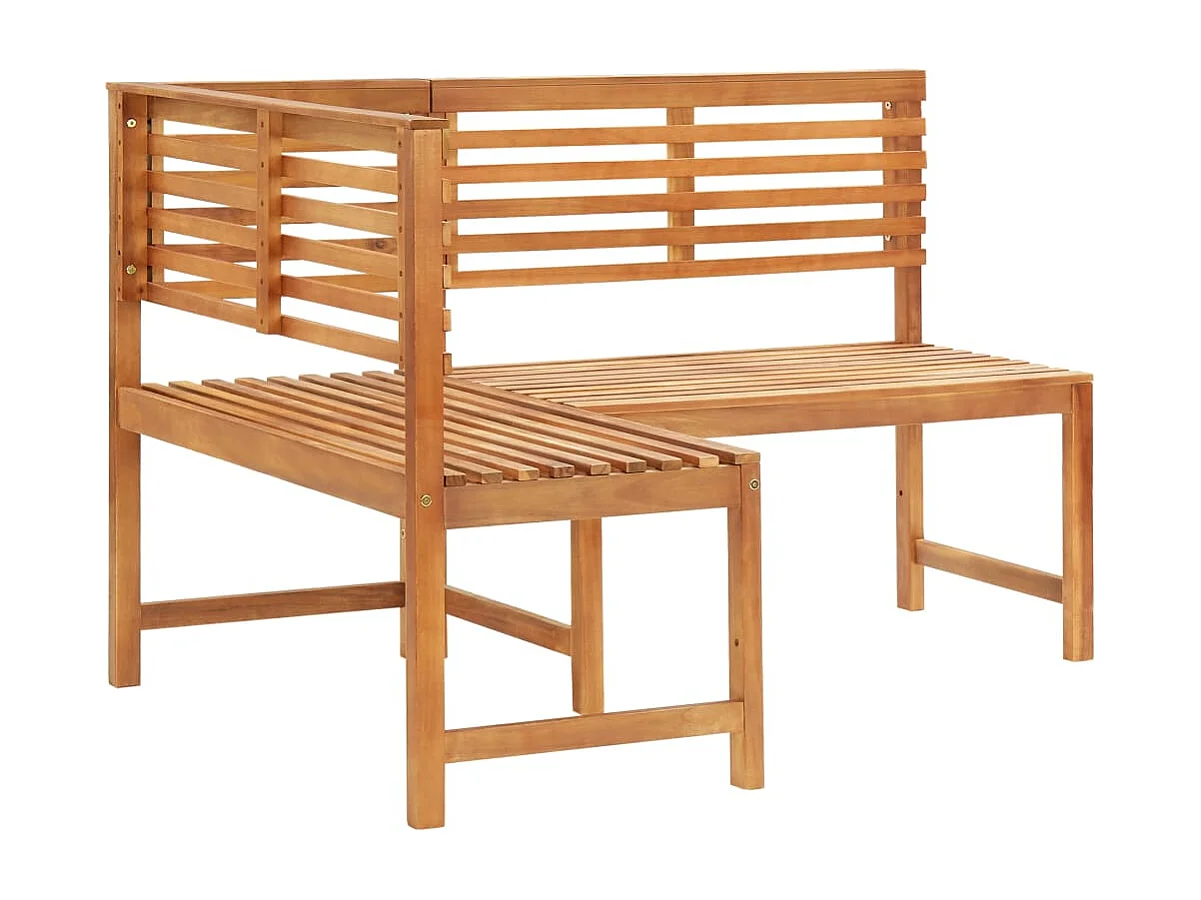 Banc d'angle de jardin 140 cm Bois solide d'acacia