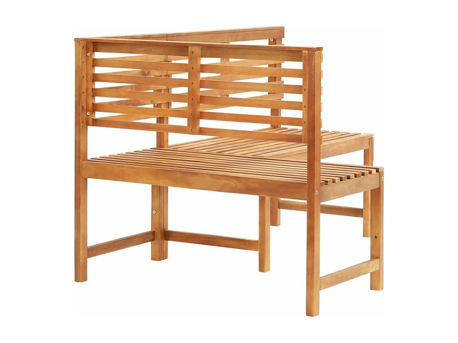 Banc d'angle de jardin 140 cm Bois solide d'acacia