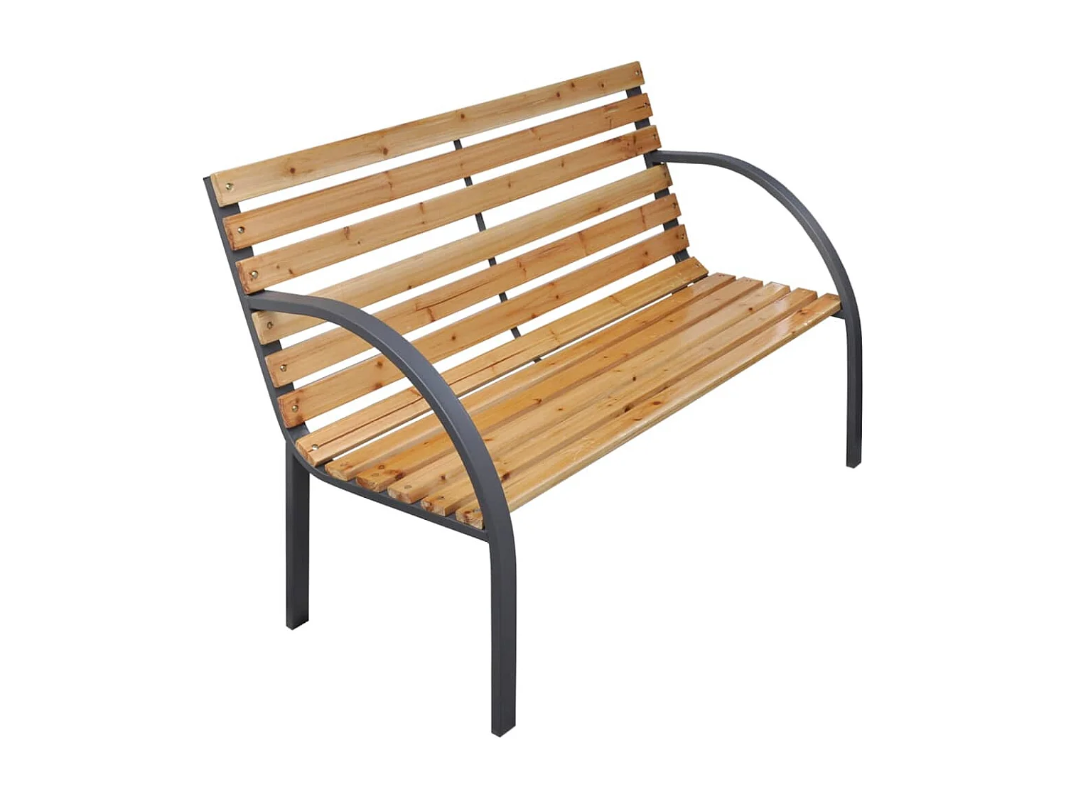 Banco de jardim 112 cm em madeira maciça de abeto