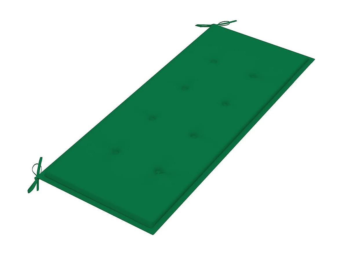 Banc de jardin empilable et coussin 128,5cm Bois de teck massif