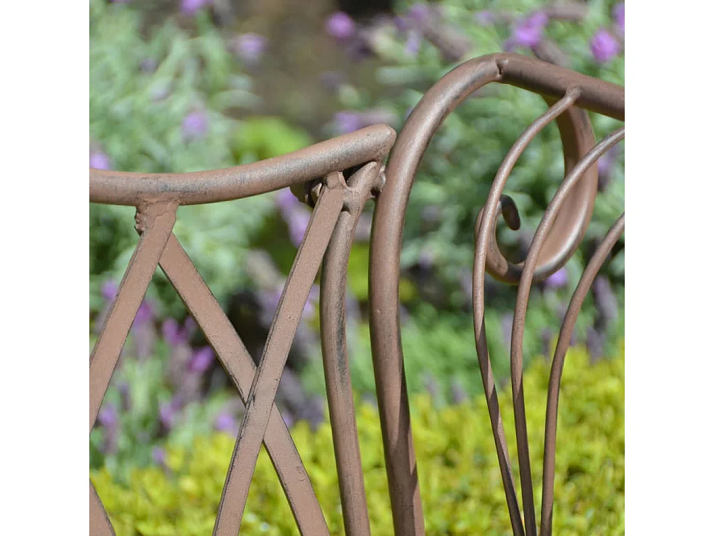 Esschert Design Banc de jardin métal de style anglais ancien MF009