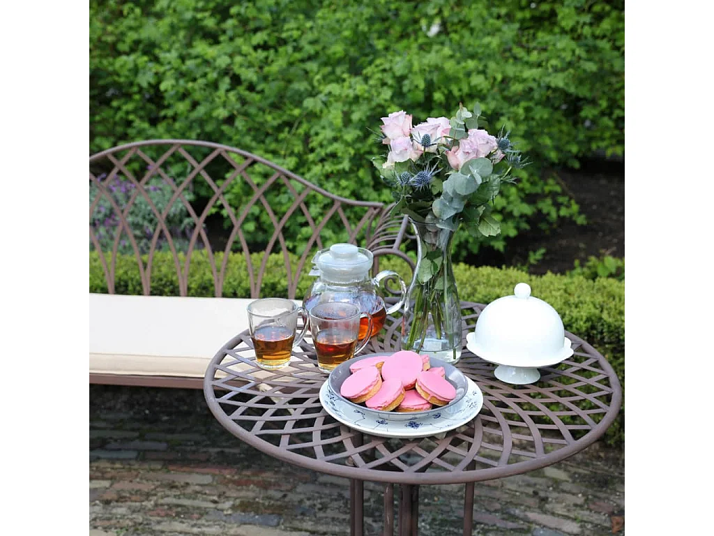 Esschert Design Banc de jardin métal de style anglais ancien MF009