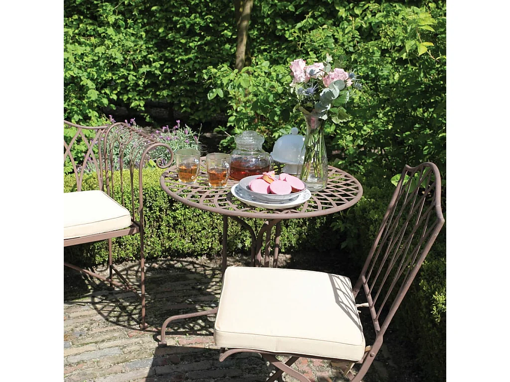 Esschert Design Banc de jardin métal de style anglais ancien MF009