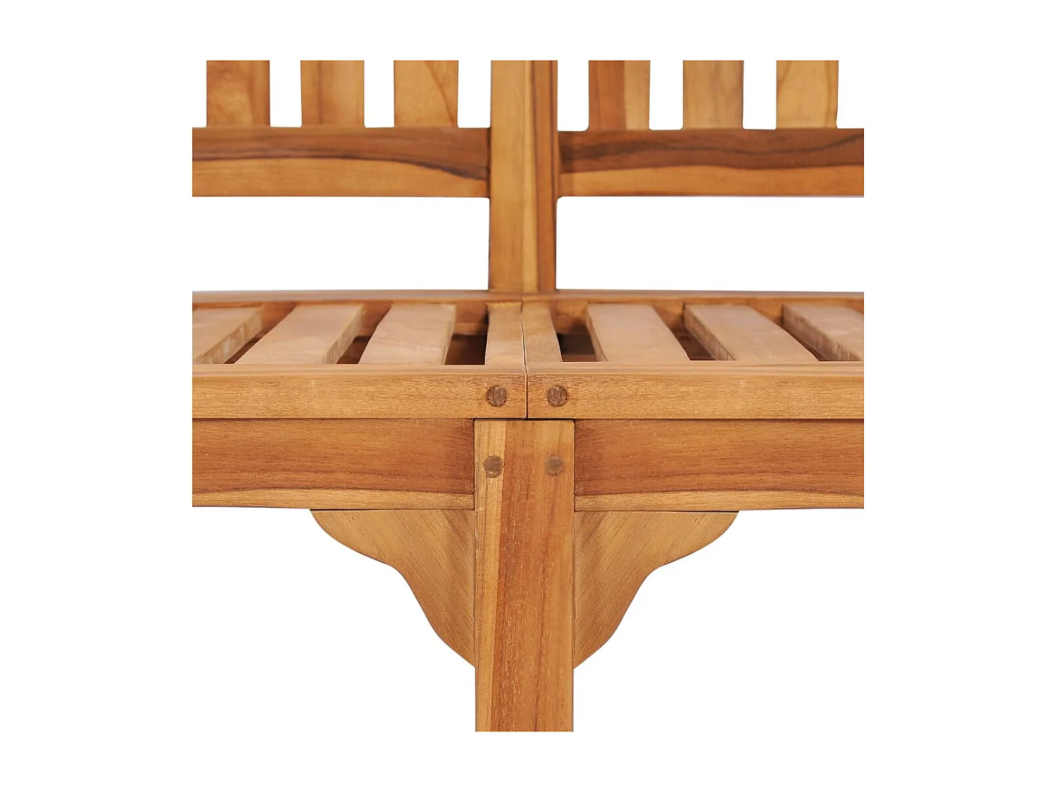 Bananenförmige Gartenbank 120 cm Massives Teakholz