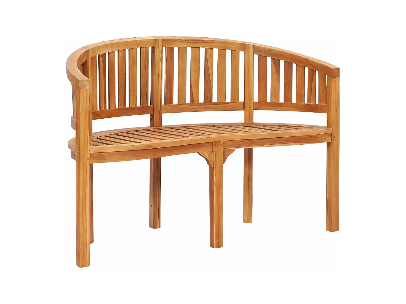 Banc de jardin en forme de banane 120 cm Teck solide