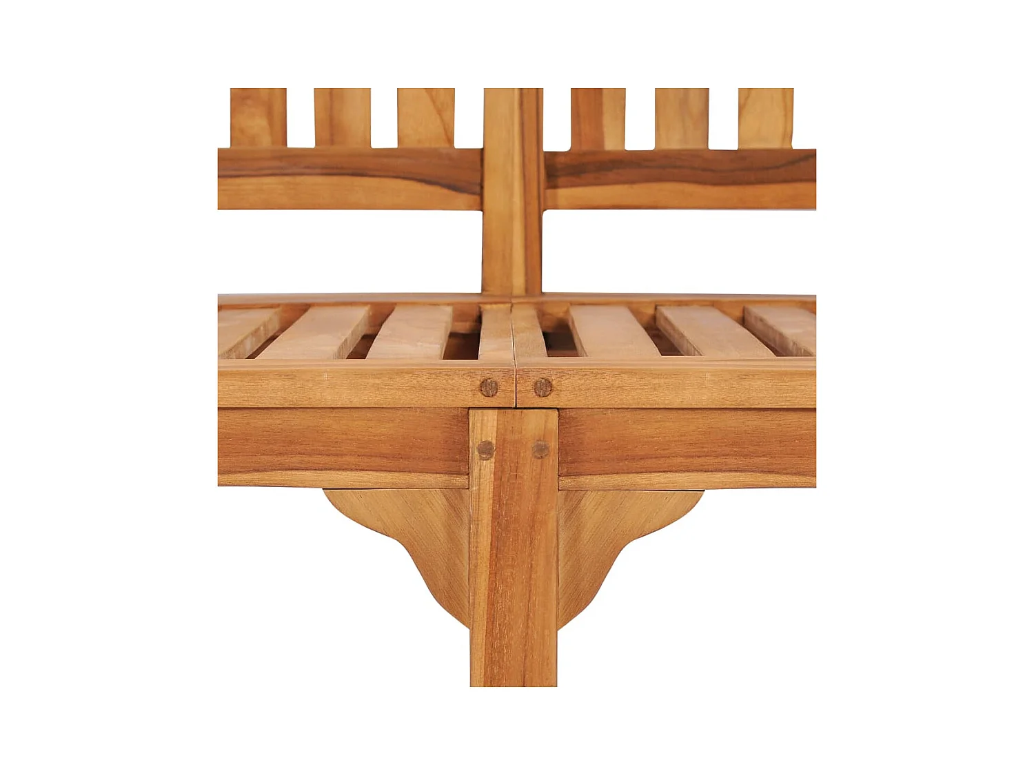 Banc de jardin en forme de banane 120 cm Teck solide