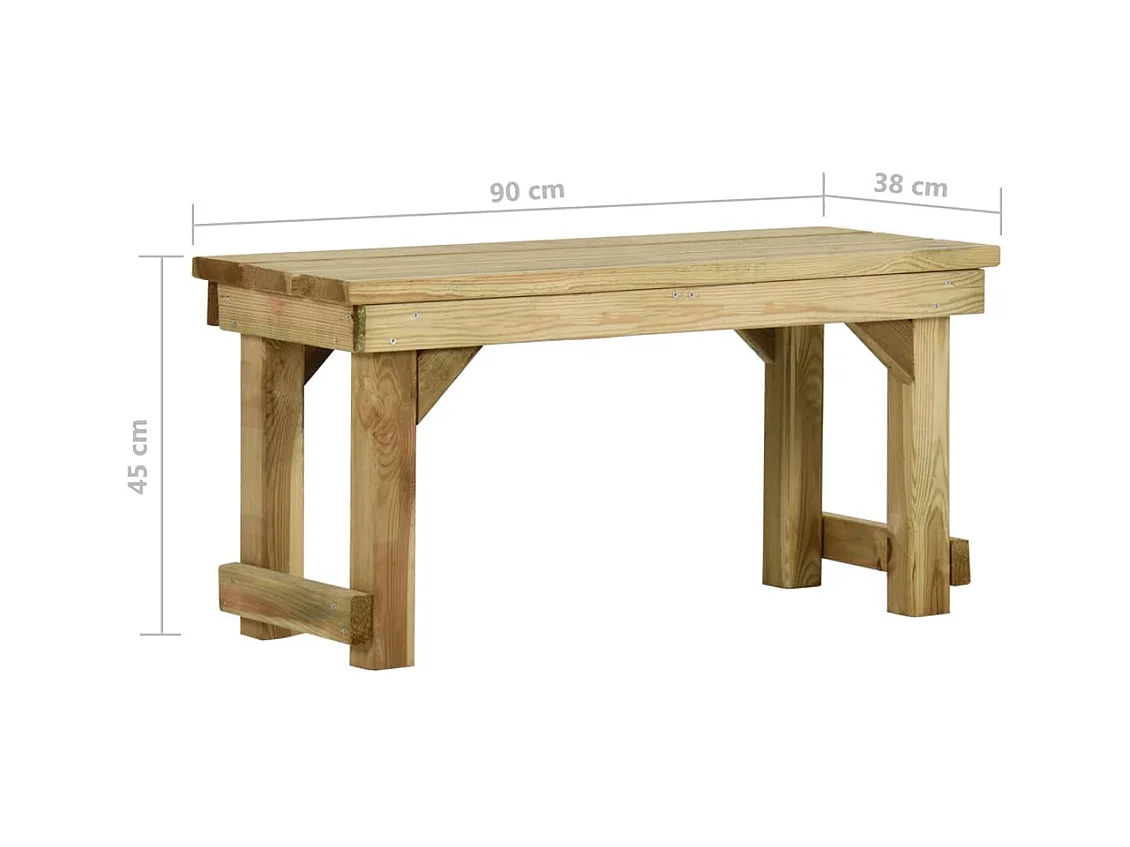 Tuinbank 90 cm geïmpregneerd grenenhout