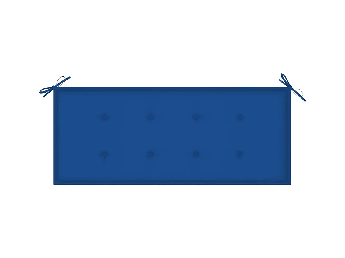 Panca da giardino 2 posti con cuscino 120 cm Legno di eucalipto