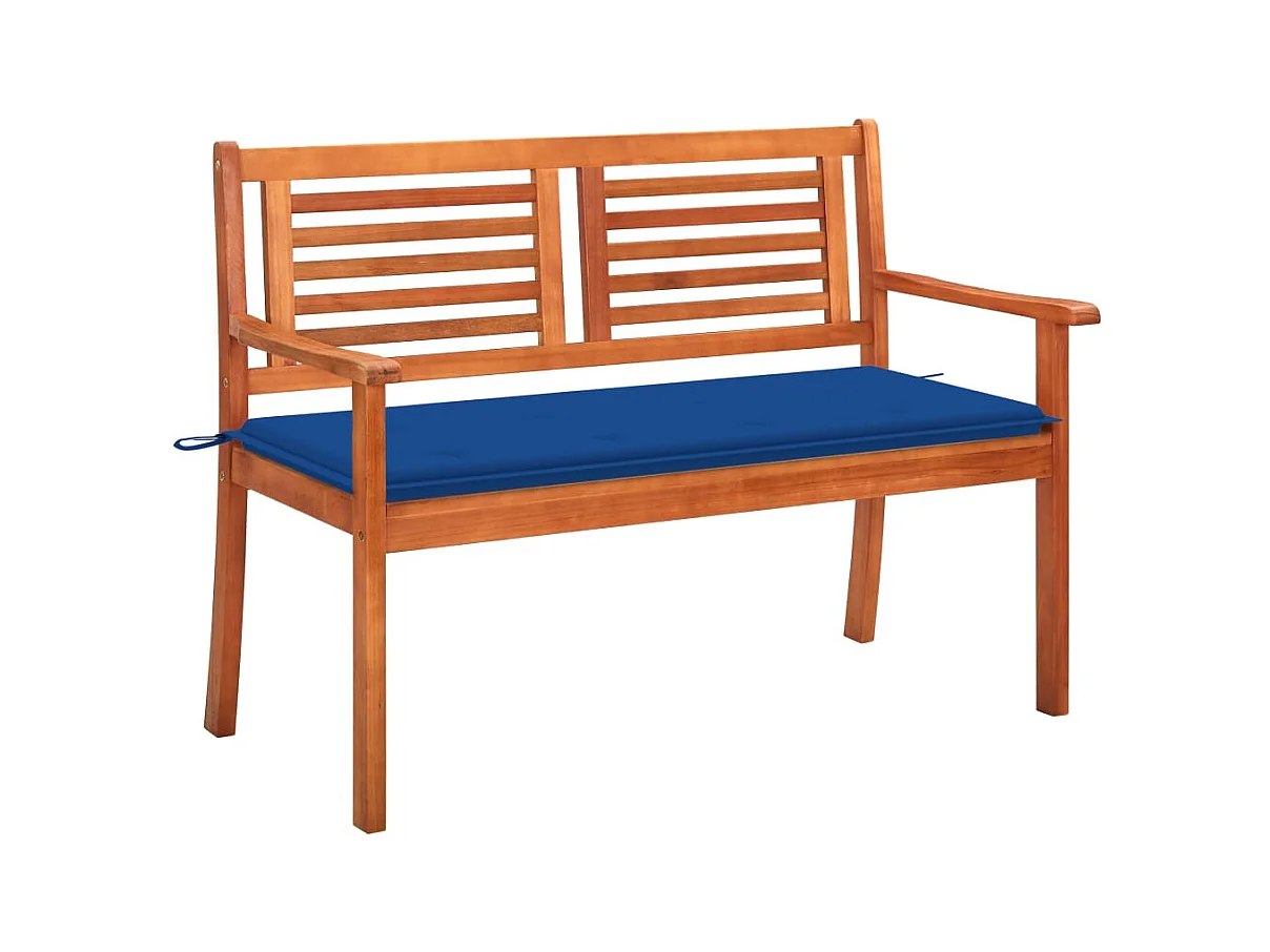 2-zits tuinbank met kussen 120 cm Eucalyptushout