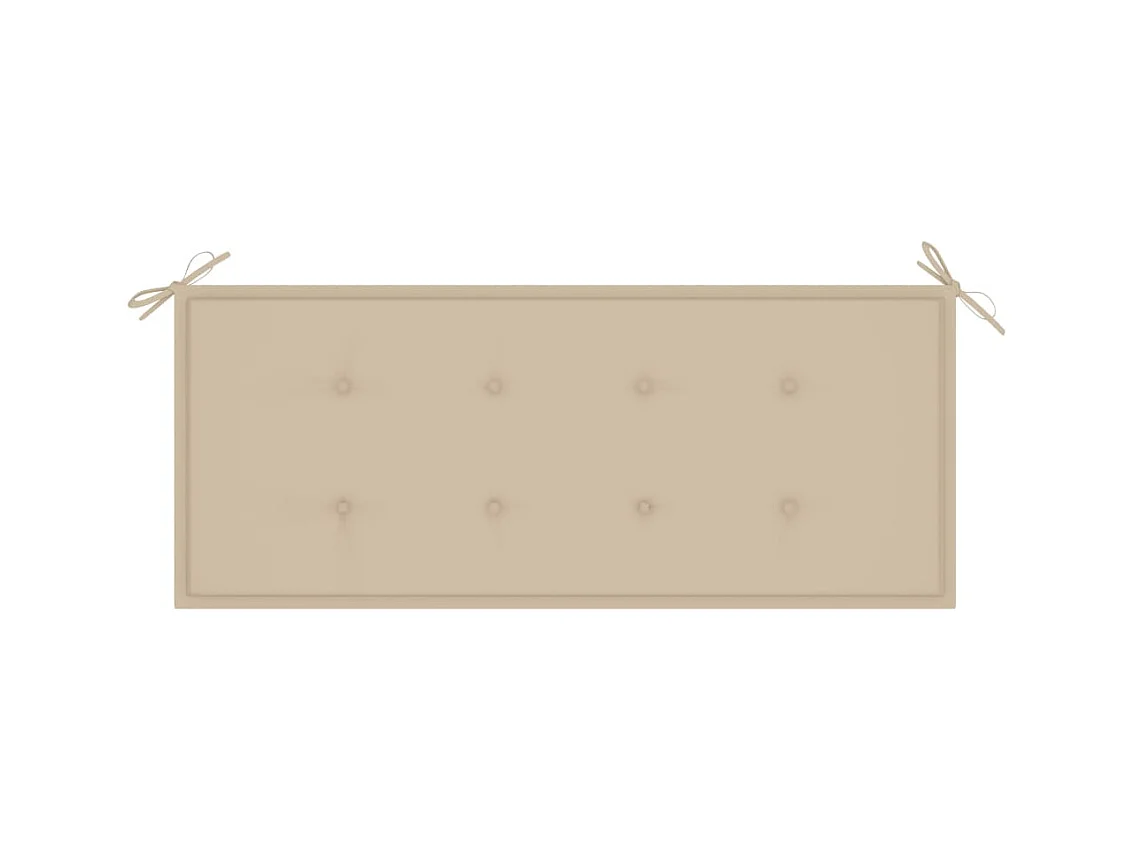 Batavia bank met beige kussen 120 cm Massief teakhout