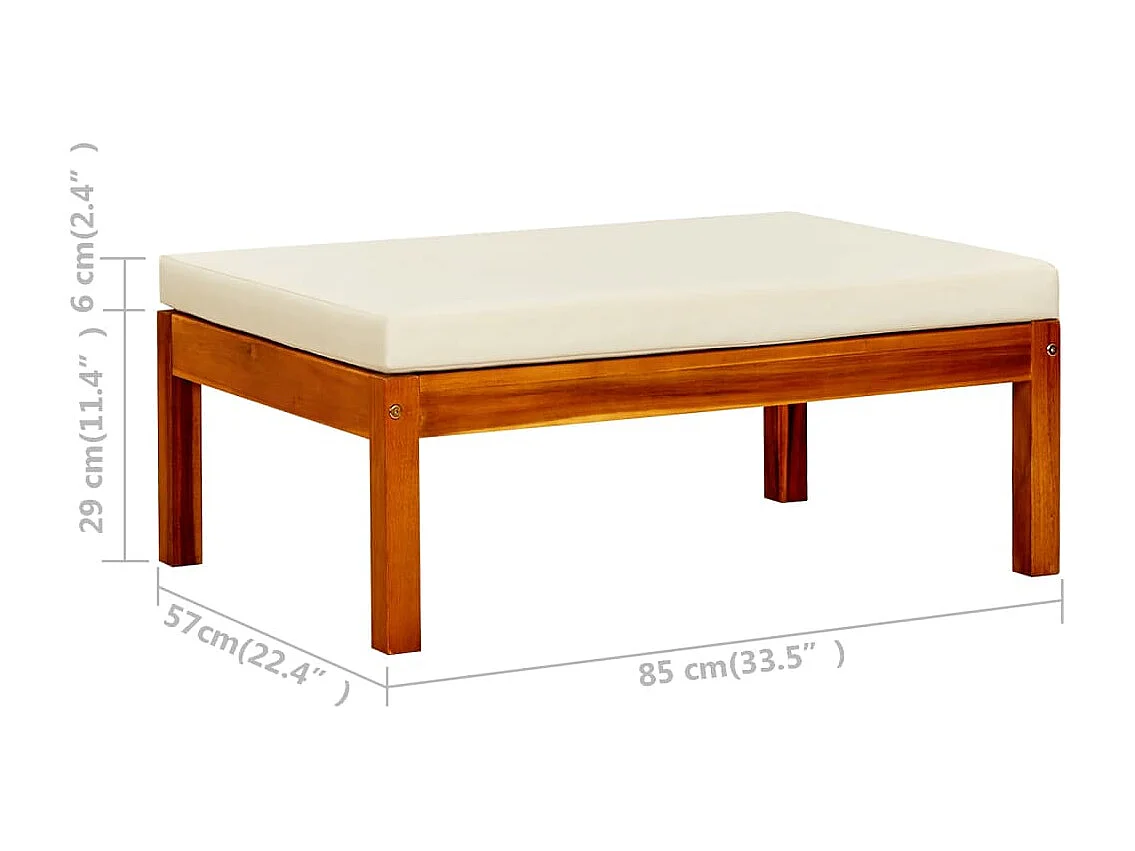 Banc de jardin avec auvent et repose-pieds Bois d'acacia solide