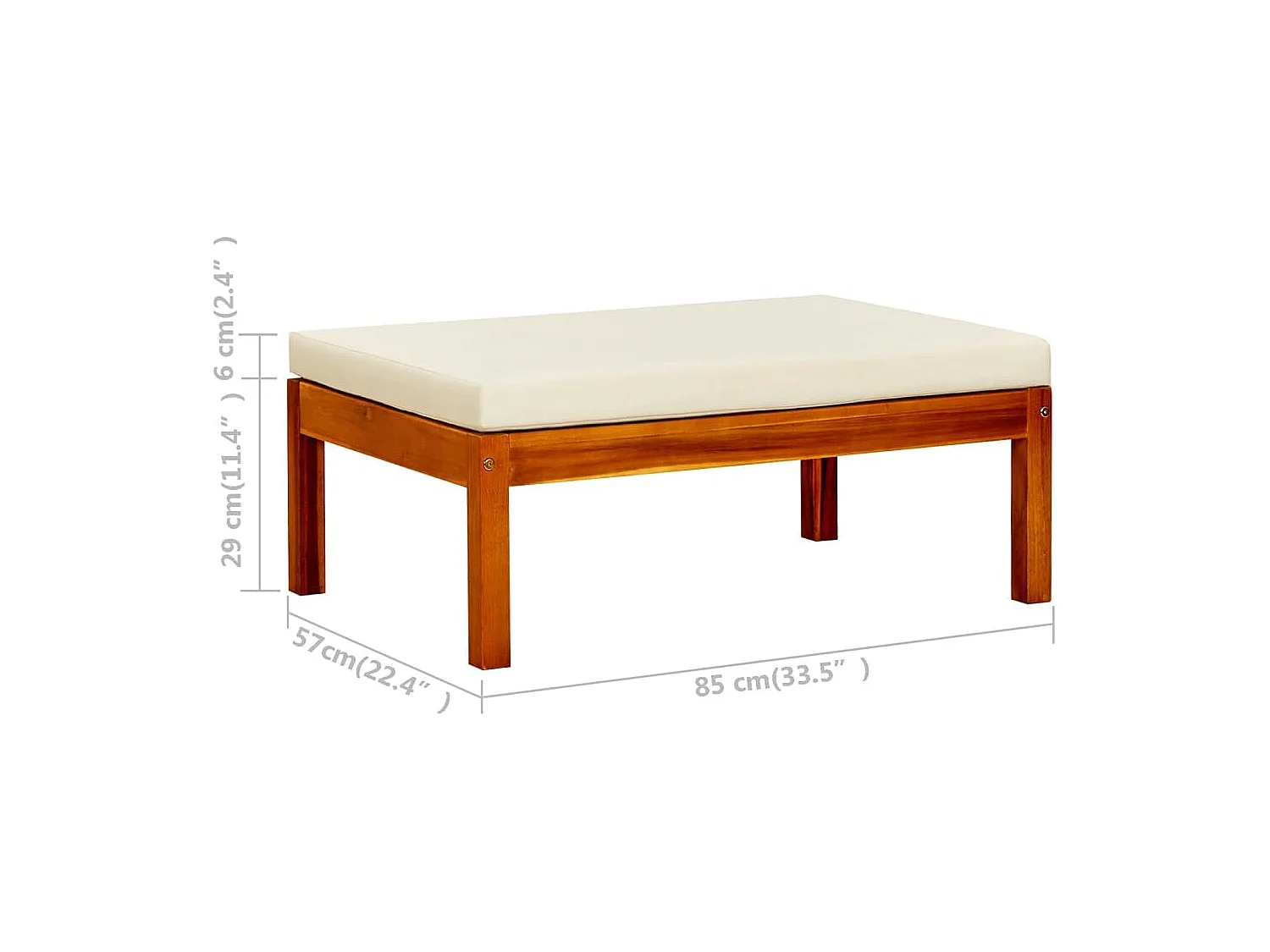 Banc de jardin avec auvent et repose-pieds Bois d'acacia solide