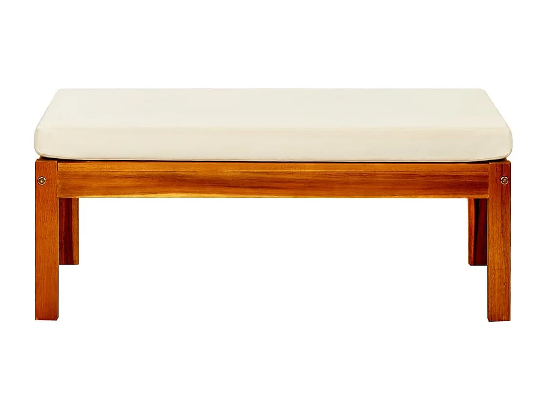 Banc de jardin avec auvent et repose-pieds Bois d'acacia solide