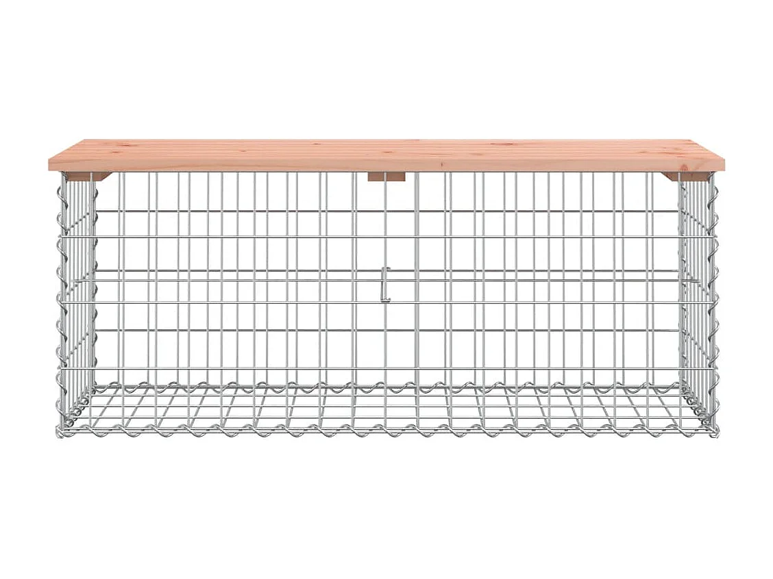 Panca da giardino Gabbione di design 103x44x42 cm in legno massello di abete Douglas