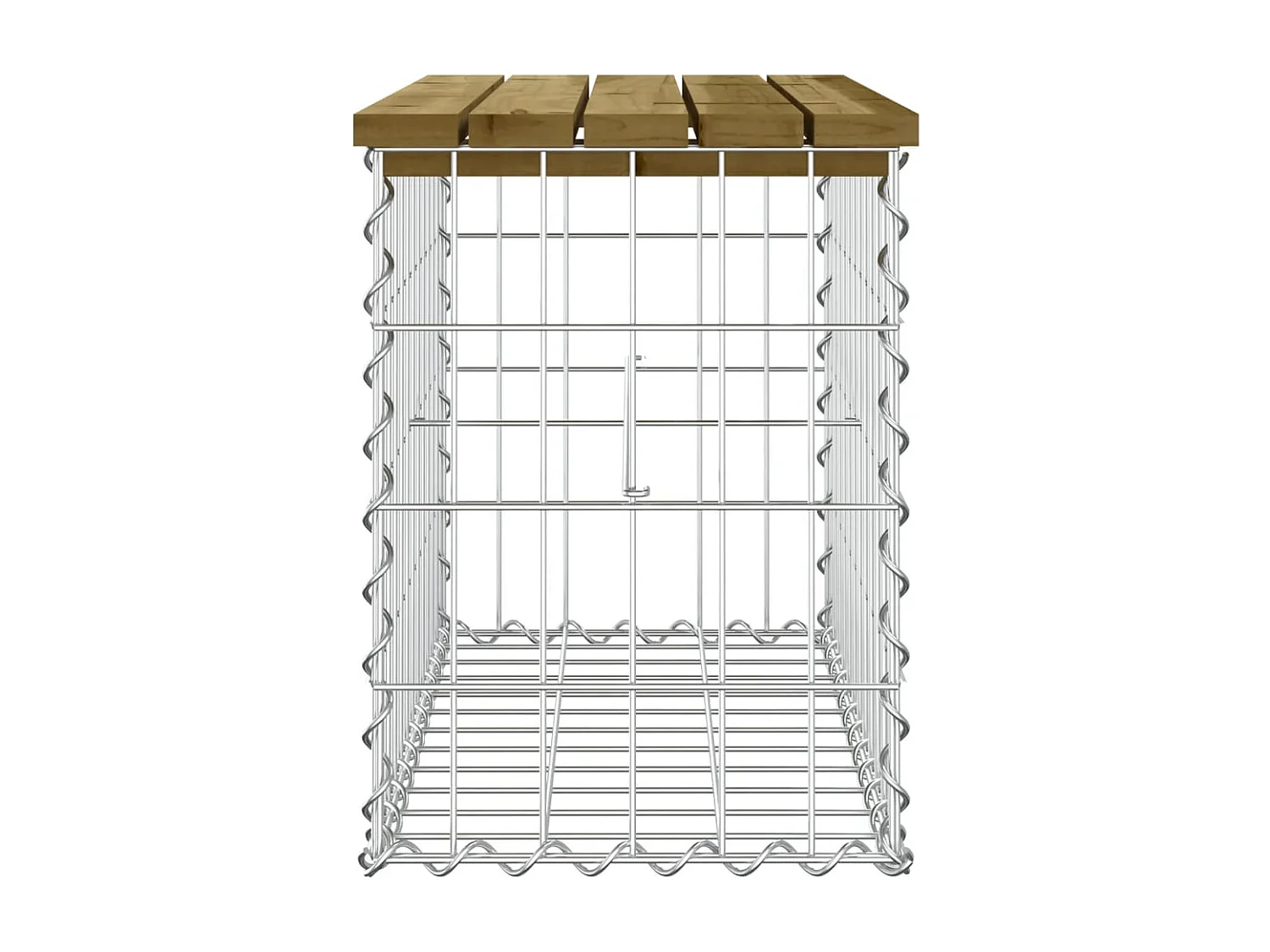Banc de jardin design gabion 63x31,5x42 cm bois de pin imprégné