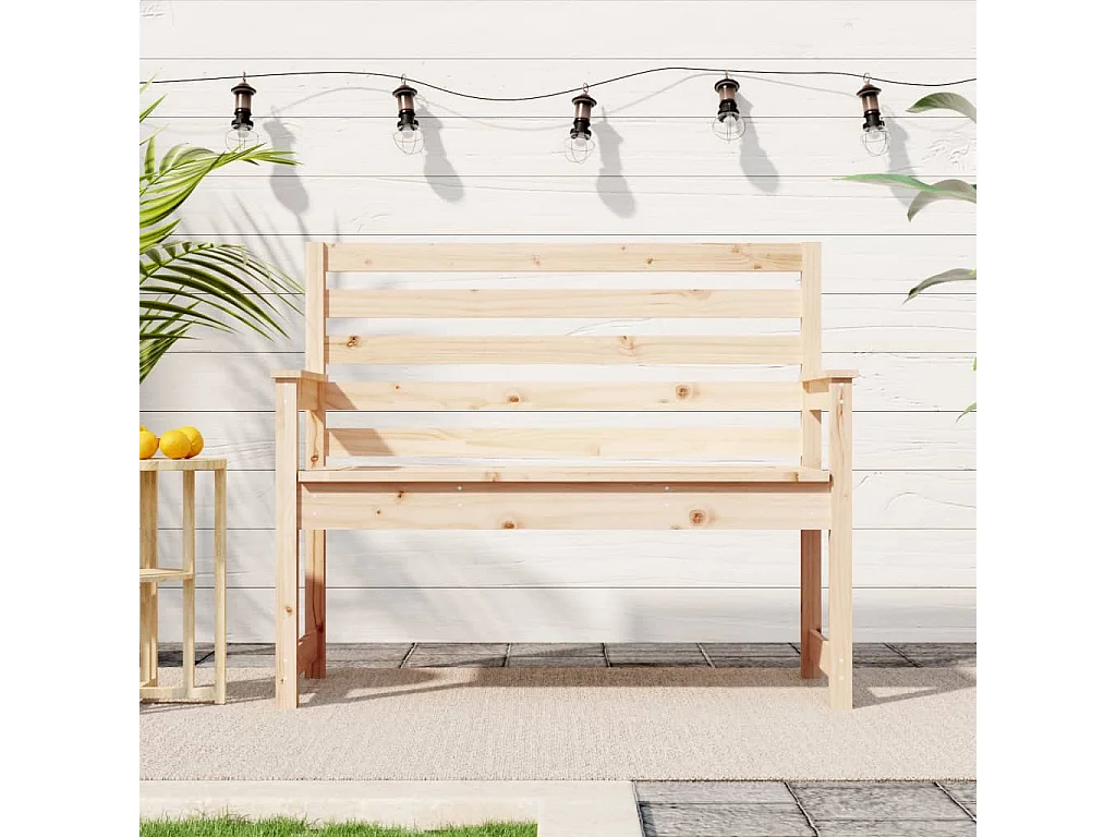 Banc de jardin 109x48x91,5 cm bois massif de pin