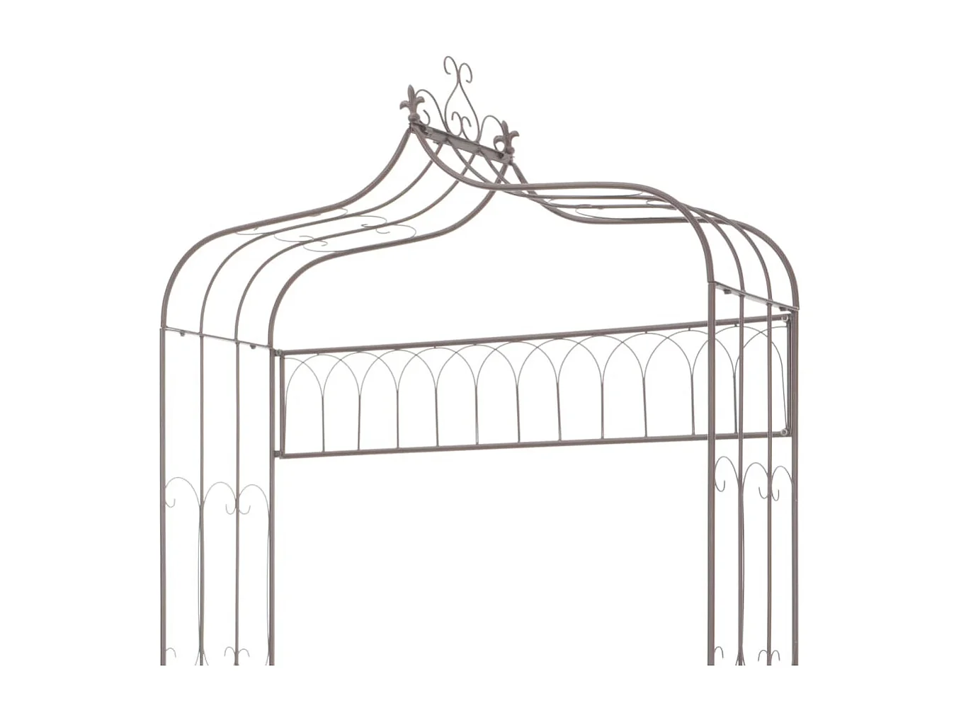 Banco de jardim 122 cm Ferro Castanho Antigo