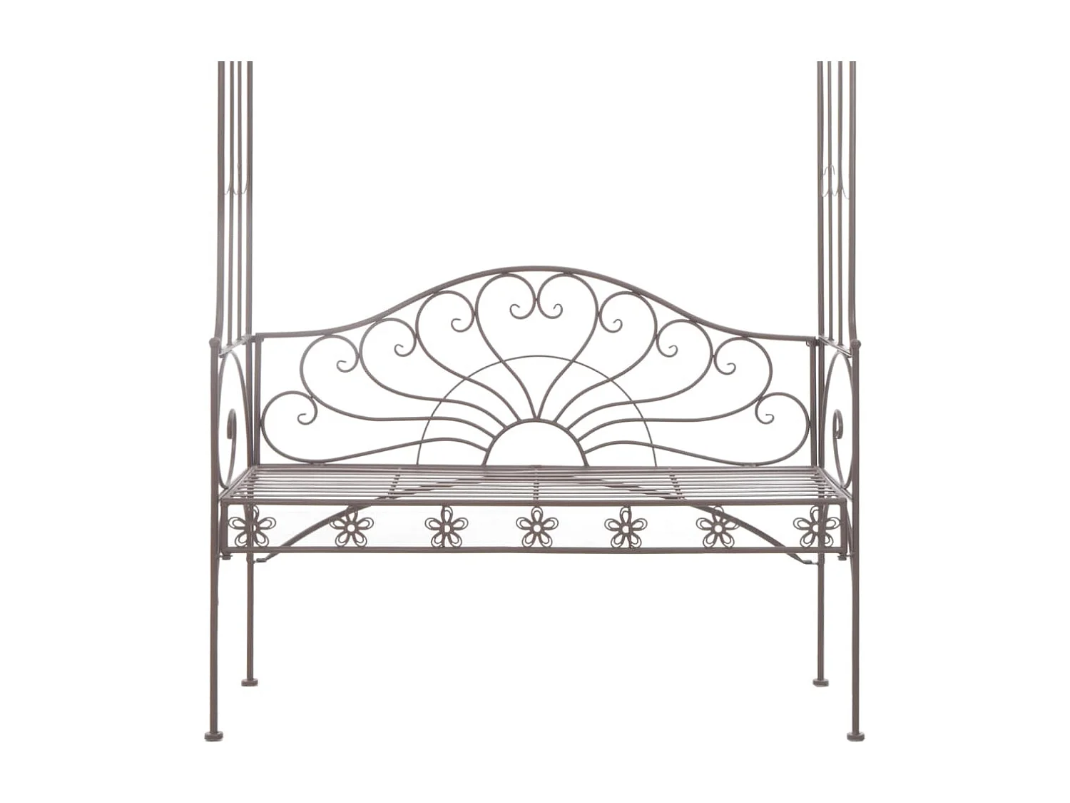 Banc de jardin 122 cm Fer Marron antique