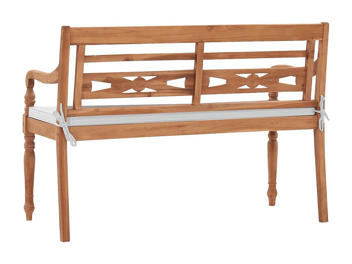 Banco Batavia con cojines 120 cm Teca