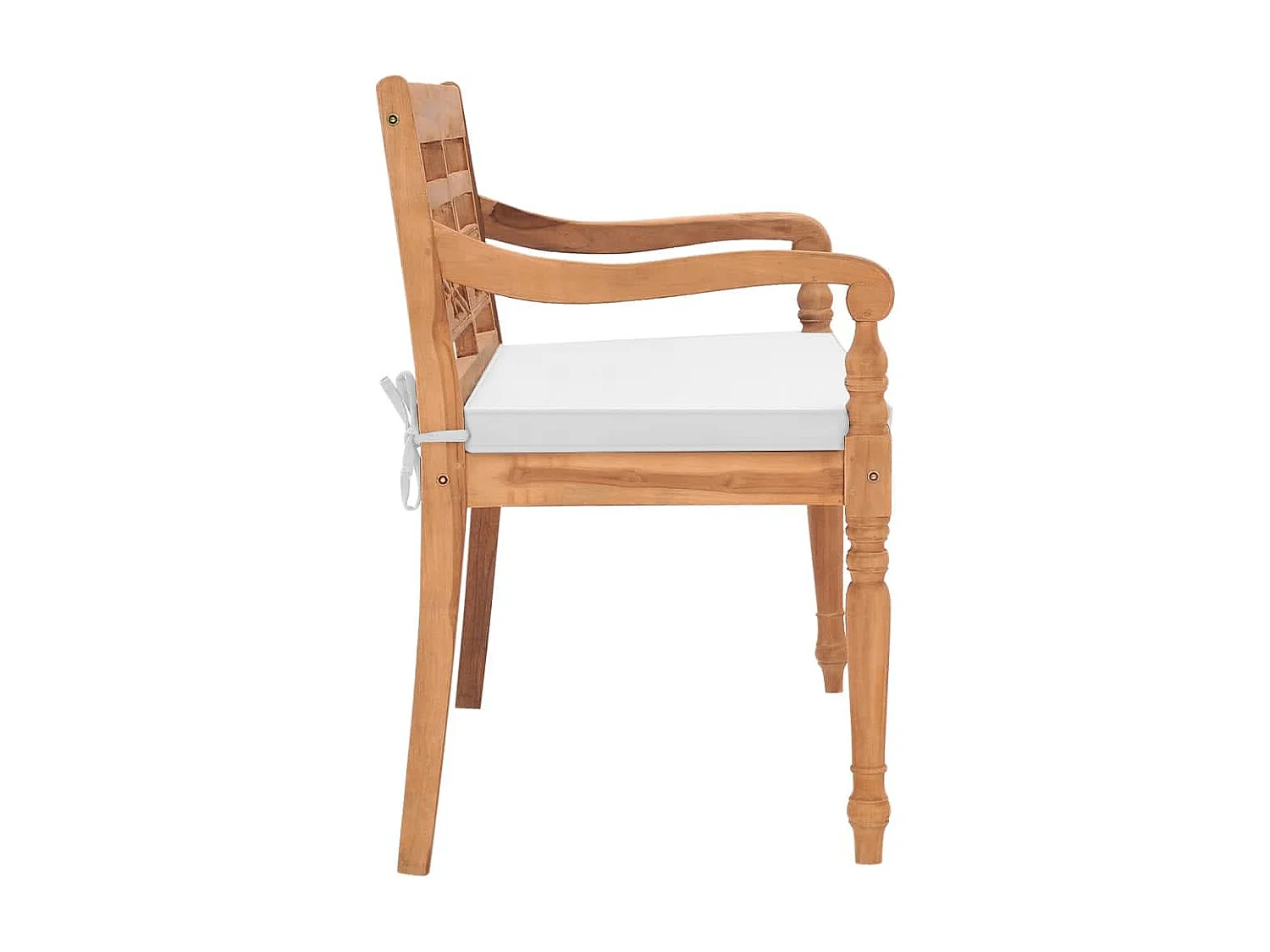 Banc Batavia avec coussins 120 cm Teck