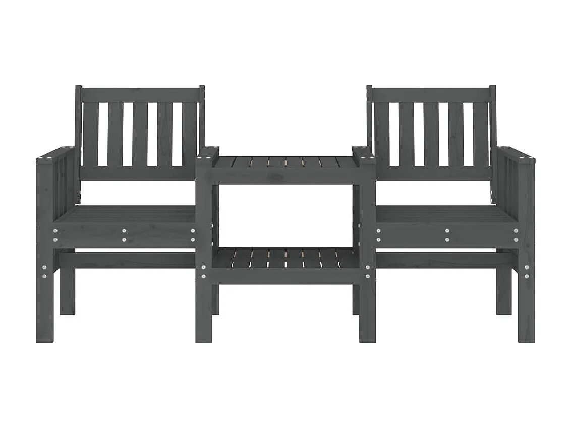 Panca da giardino con tavolo a 2 posti in legno massello di pino