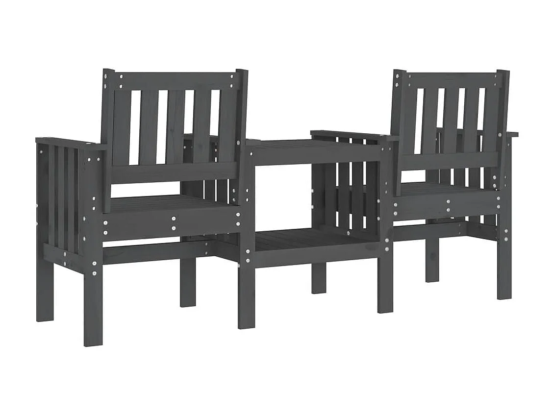 Panca da giardino con tavolo a 2 posti in legno massello di pino