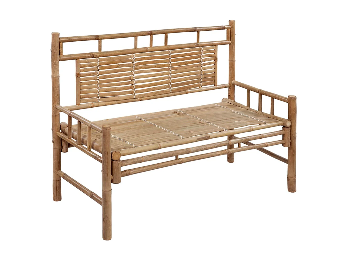 Banc de jardin avec coussin 120 cm Bambou