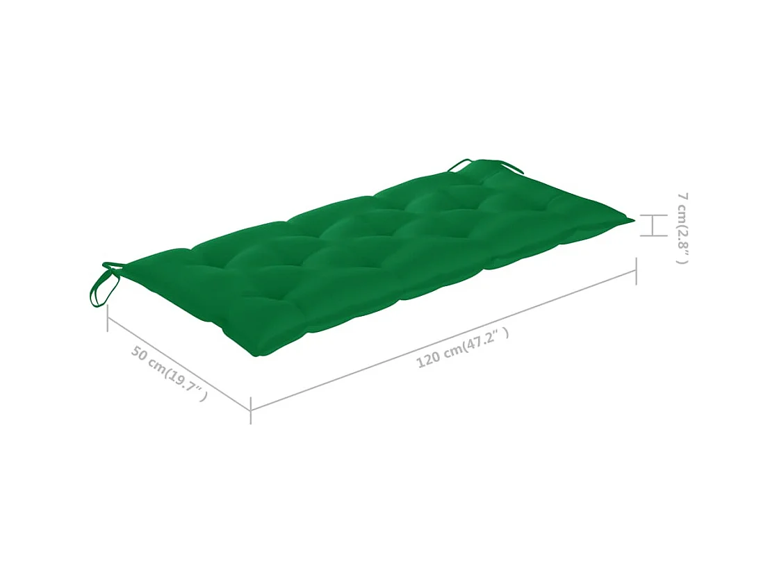 Opvouwbare tuinbank met kussen 118 cm Bamboe