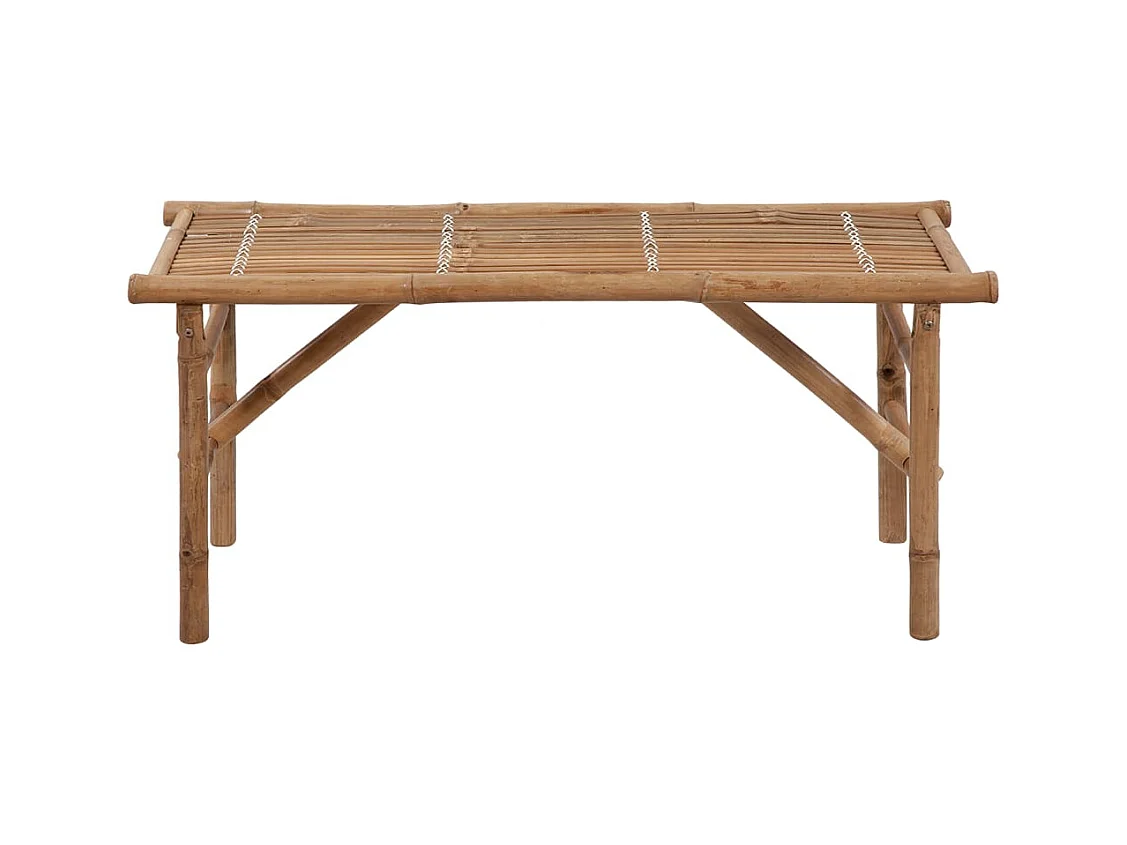 Opvouwbare tuinbank met kussen 118 cm Bamboe