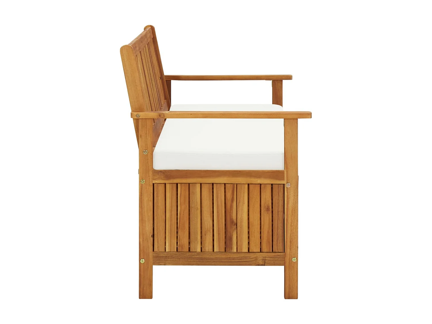 Panca portaoggetti da giardino Legno massello di acacia 120x63x84 cm