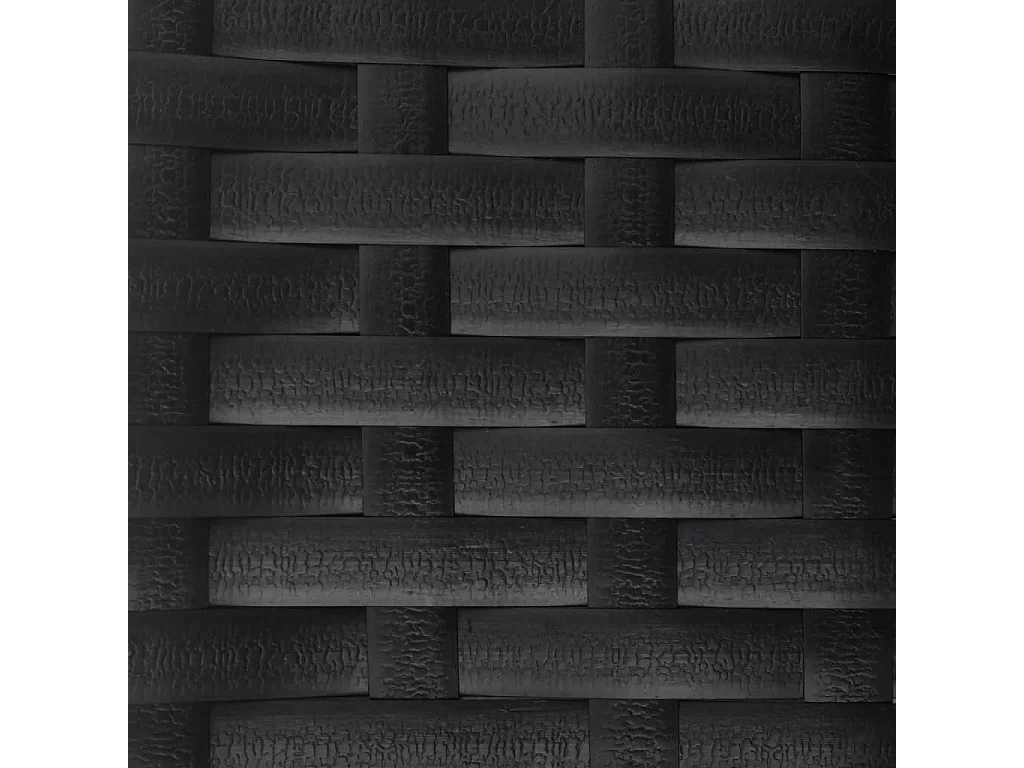 2-Sitzer-Gartenbank mit schwarzem geflochtenem Harzkissen